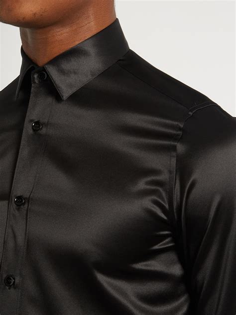 Silk Shirt in Black 